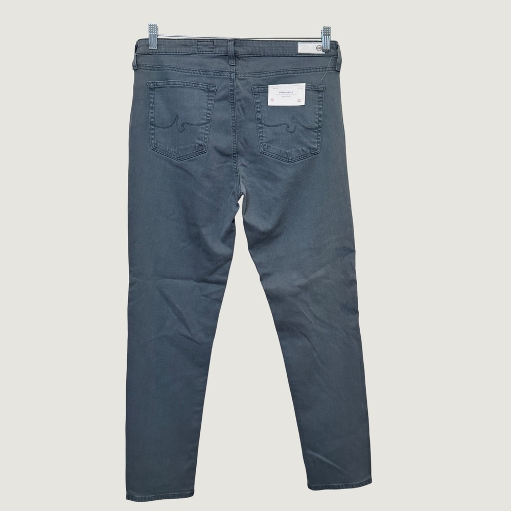 AG Adriano Goldschmied Prima Ankle Cigarette Ankle Jeans 32 Blue Gray Stretch - Picture 2 of 9